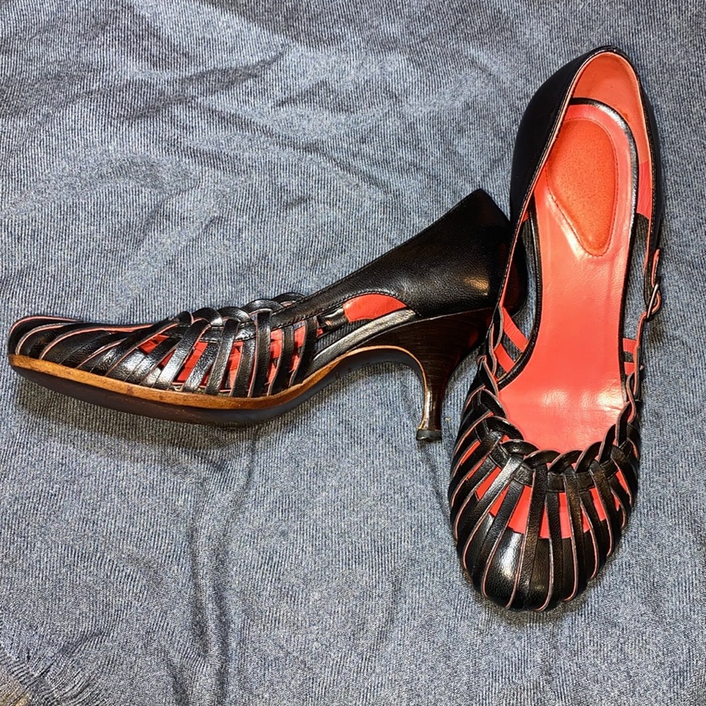 Vintage Bottega Veneta kitten heel shoes. Leather size 36 1/2 US size 6. - Picture 6 of 6
